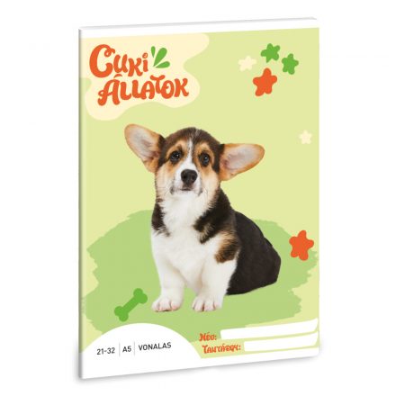 Ars Una Cuki Állatok-Welsh Corgi A/5 vonalas füzet 21-32